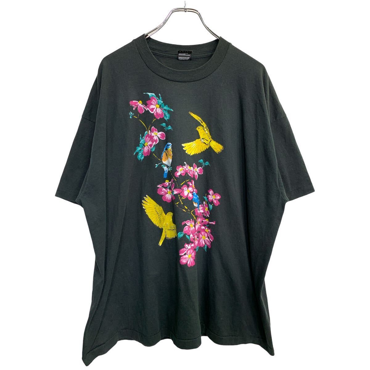 FRUIT OF THE LOOM 半袖 プリント Tシャツ XXXLサイズ フルーツオブザルーム シングルステッチ 黒 USA製 古着卸 アメリカ仕入 t2409-3211