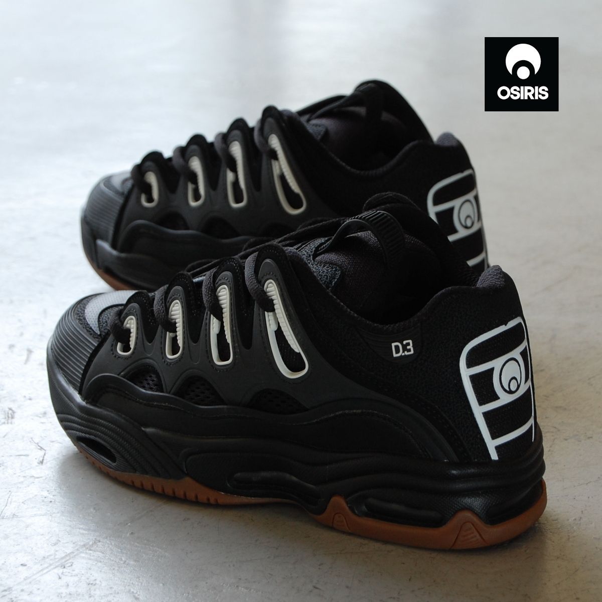 OSIRIS D3 2001 ブラック/ガム US 9（OSIRIS D3 2001 Black/Gum