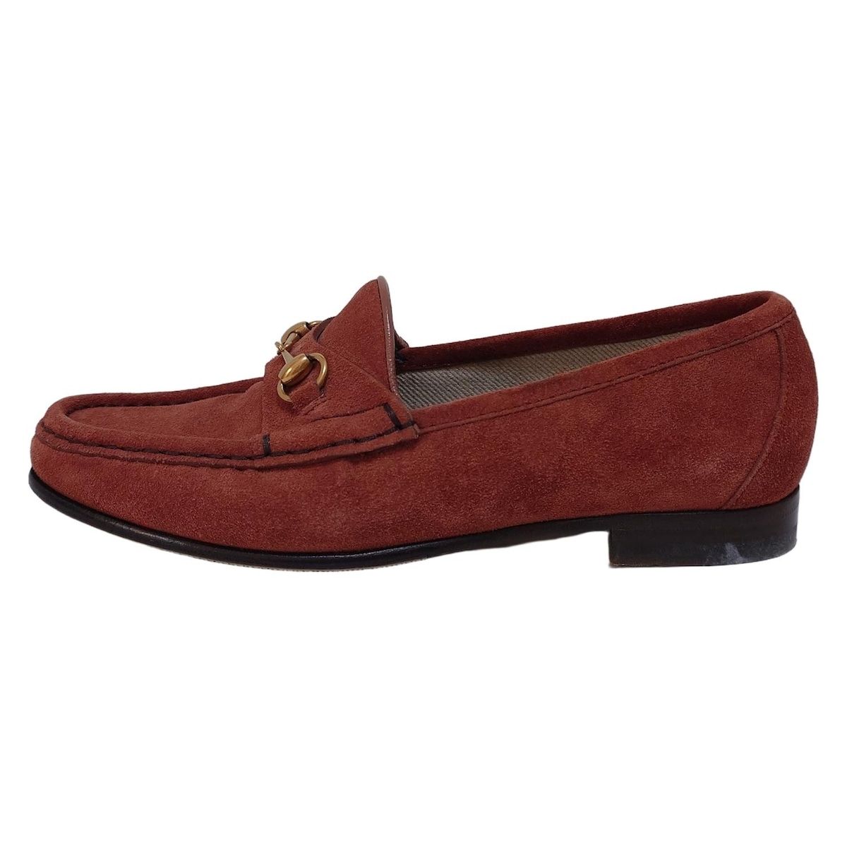GUCCI グッチ ローファー 35 1|2 レディース - ブラウン ホースビット|アウトソール張替済