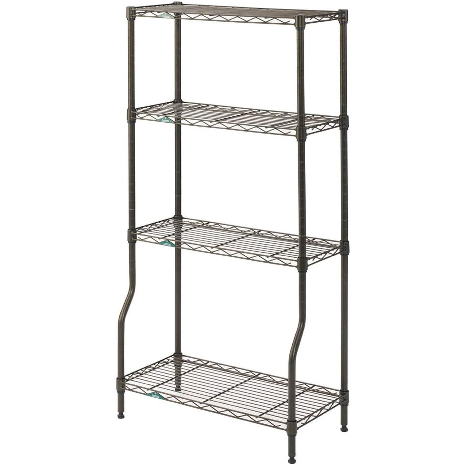 新着商品 幅59.5×奥行29.5×高さ121cm 全体耐荷重320kg 観葉植物 園芸 フラワースタンド ポール径19mm プランターラック 可変棚 スリムスチールラック サビにくい 屋外OK GR6012BD-4 4段 幅60 ガーデンラック ルミナス