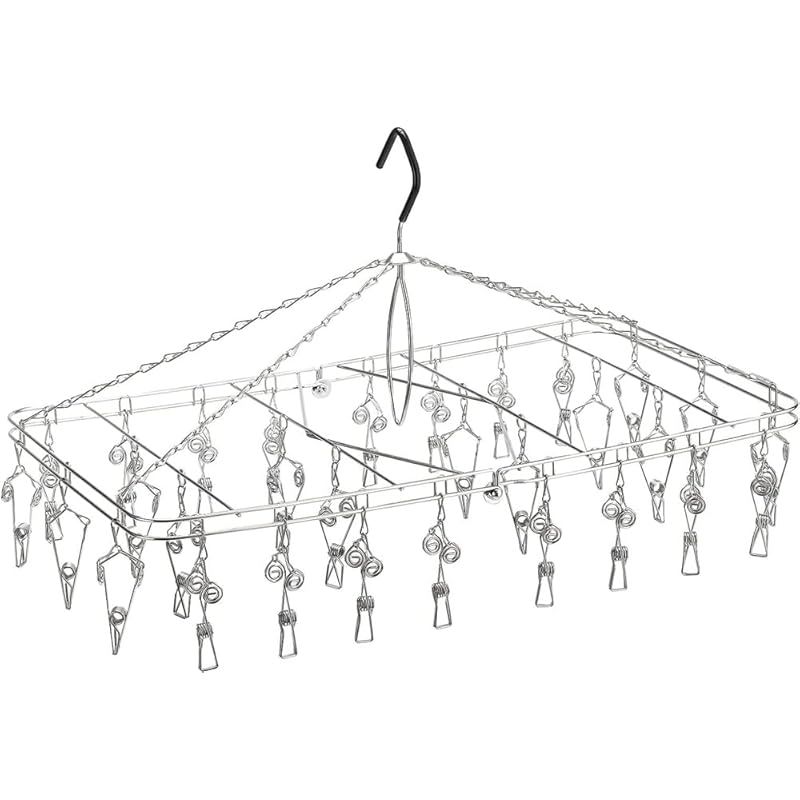 大木製作所 Ohki やさしいピンチ 洗濯ハンガー 30ピンチ ピンチハンガー 折りたたみ式 ステンレスハンガー SDL 00560-3