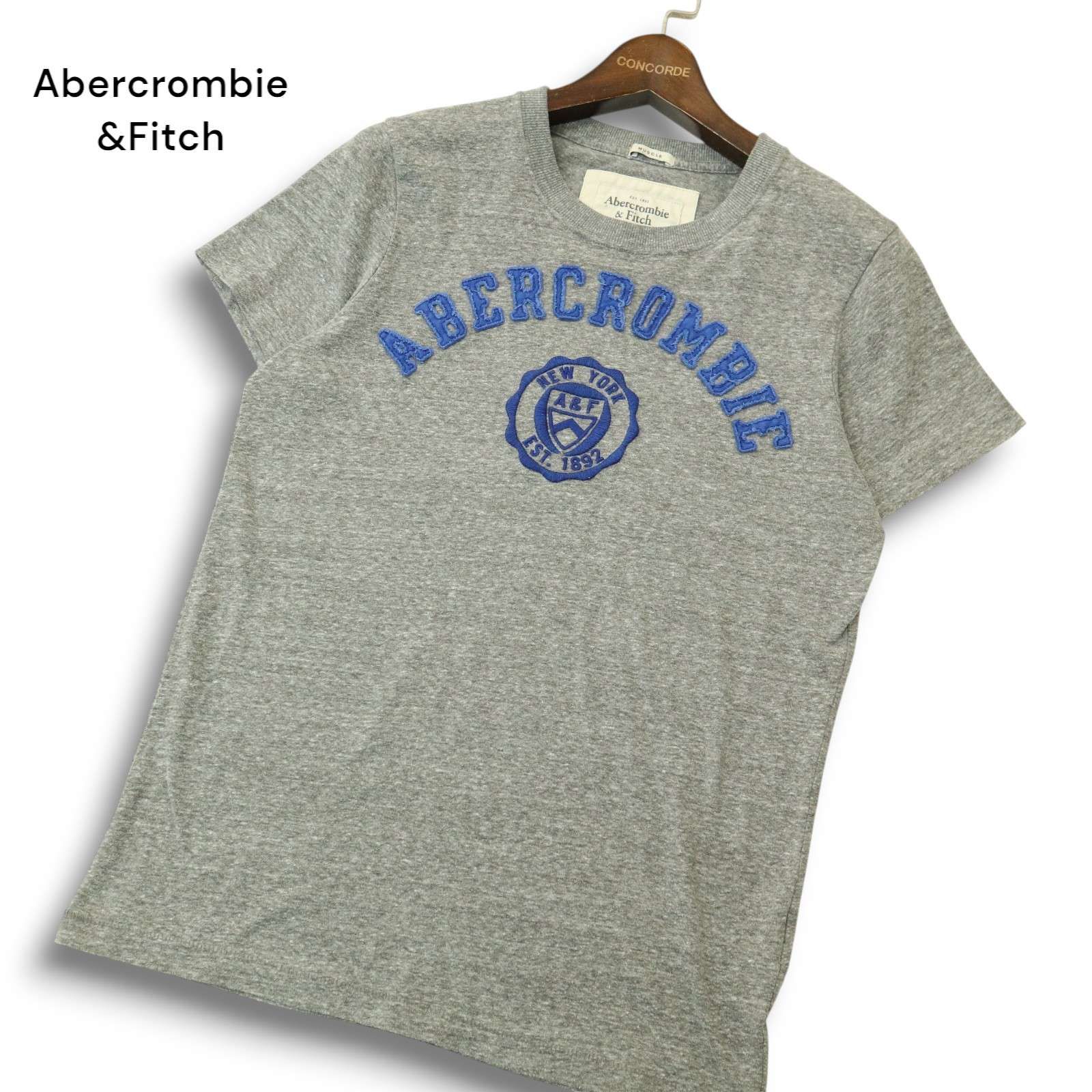 美品☆ Abercrombie&Fitch アバクロンビー＆フィッチ ロゴ☆ 半袖 