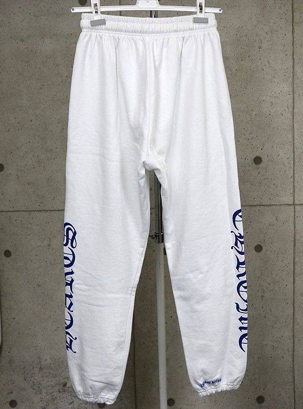CHROME HEARTS クロムハーツ インボイス付き イングリッシュ ロゴ スウェットパンツ メンズ size M 白 100794