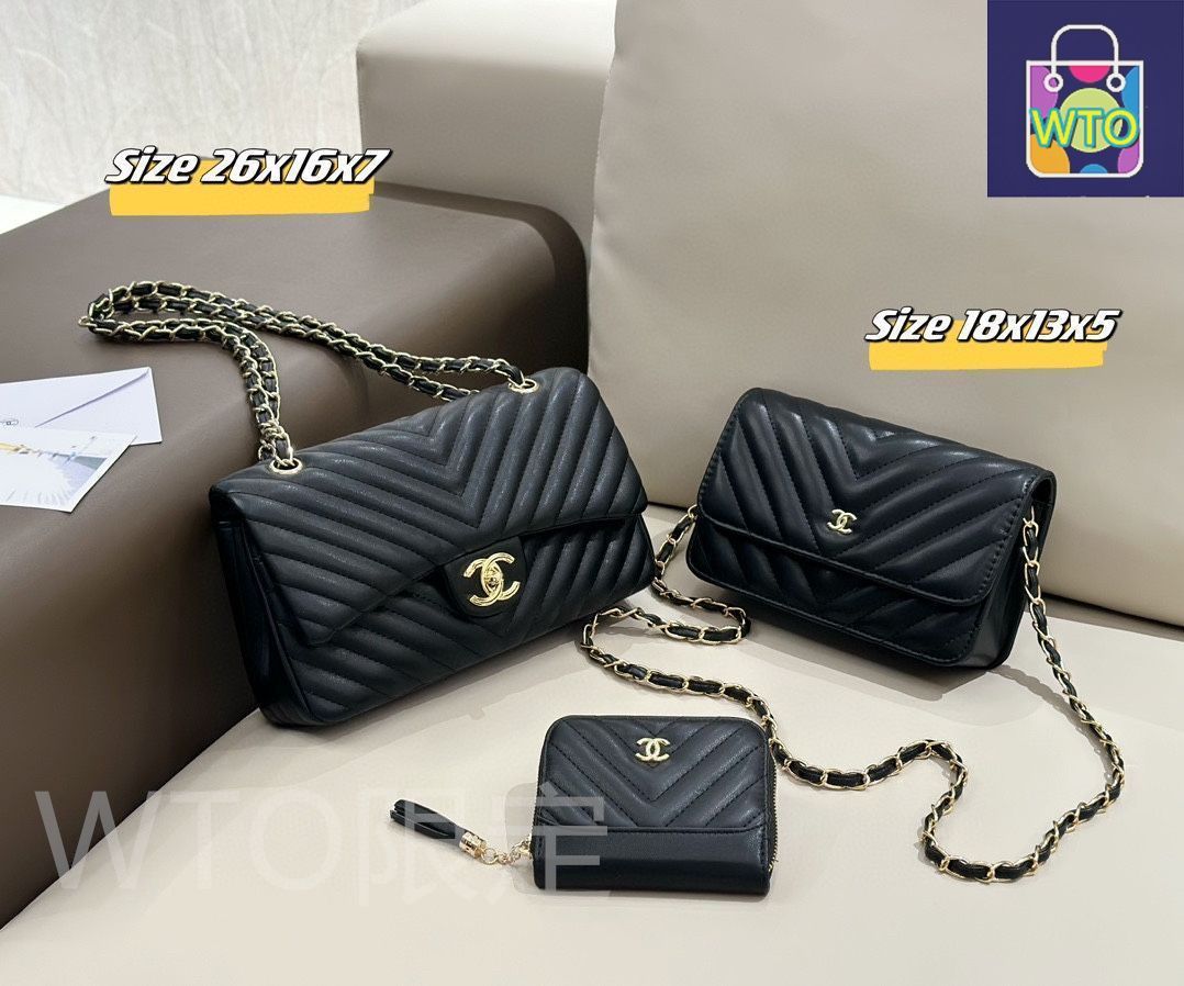 美品☆CHANEL シャネル ショルダーバッグ 財布 3点セットバッグ