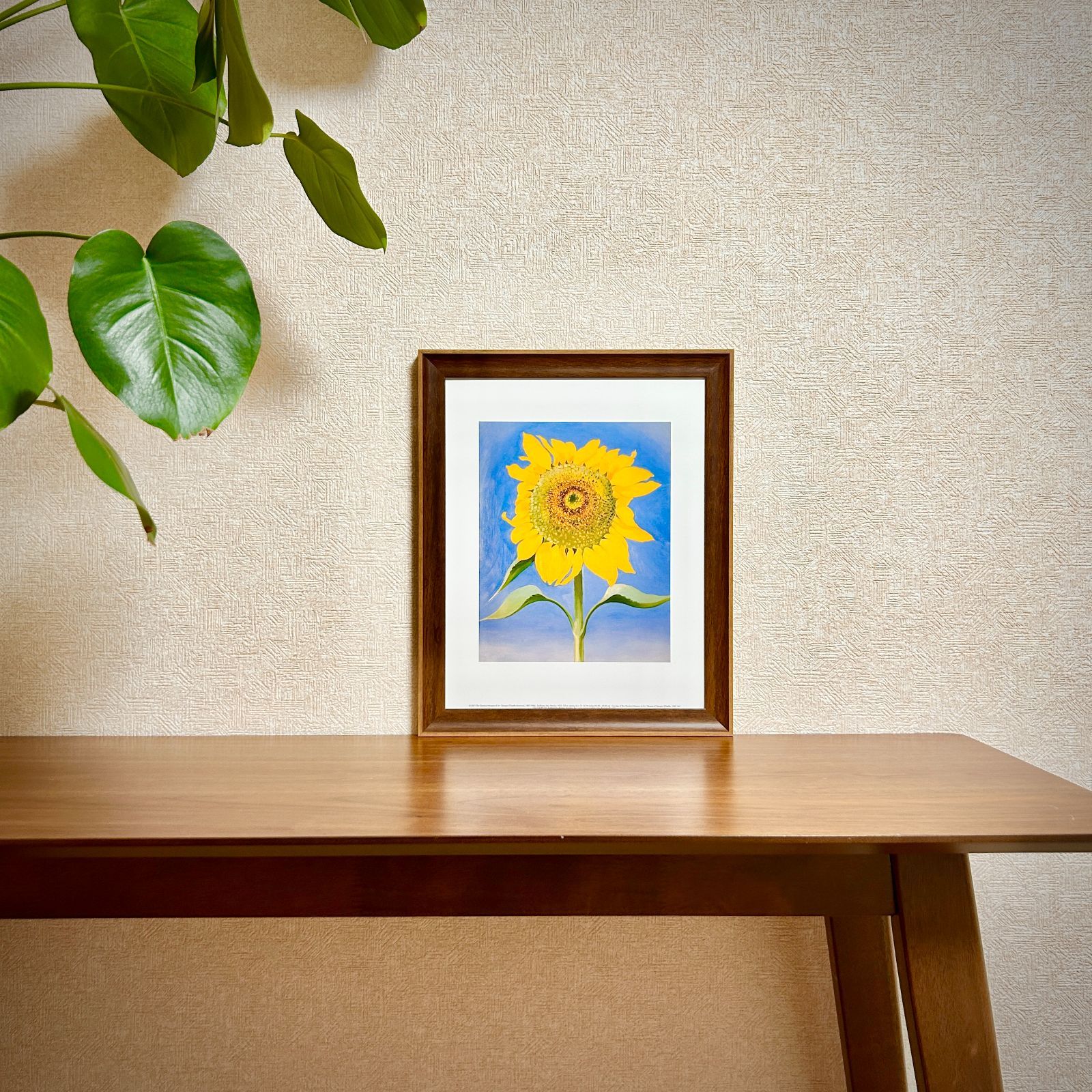 ジョージア・オキーフ 「ひまわりSUNFLOWER」　額付き 高級アートプリント ジョージア・オキーフ 「サンフラワー（ひまわり
