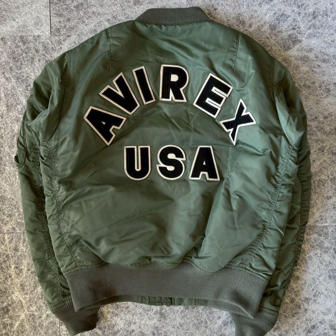 AVIREX MA-1 フライトジャケット　アーチロゴ　XL AVIREX バックロゴ アーチロゴ MA-1 フライトジャケット