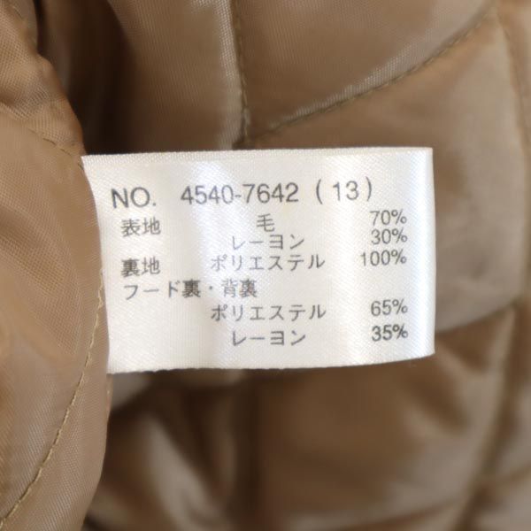ユニクロ 90s ウールブレンド ハーフ コート L 茶系 UNIQLO フード ジャケット メンズ 【230219】