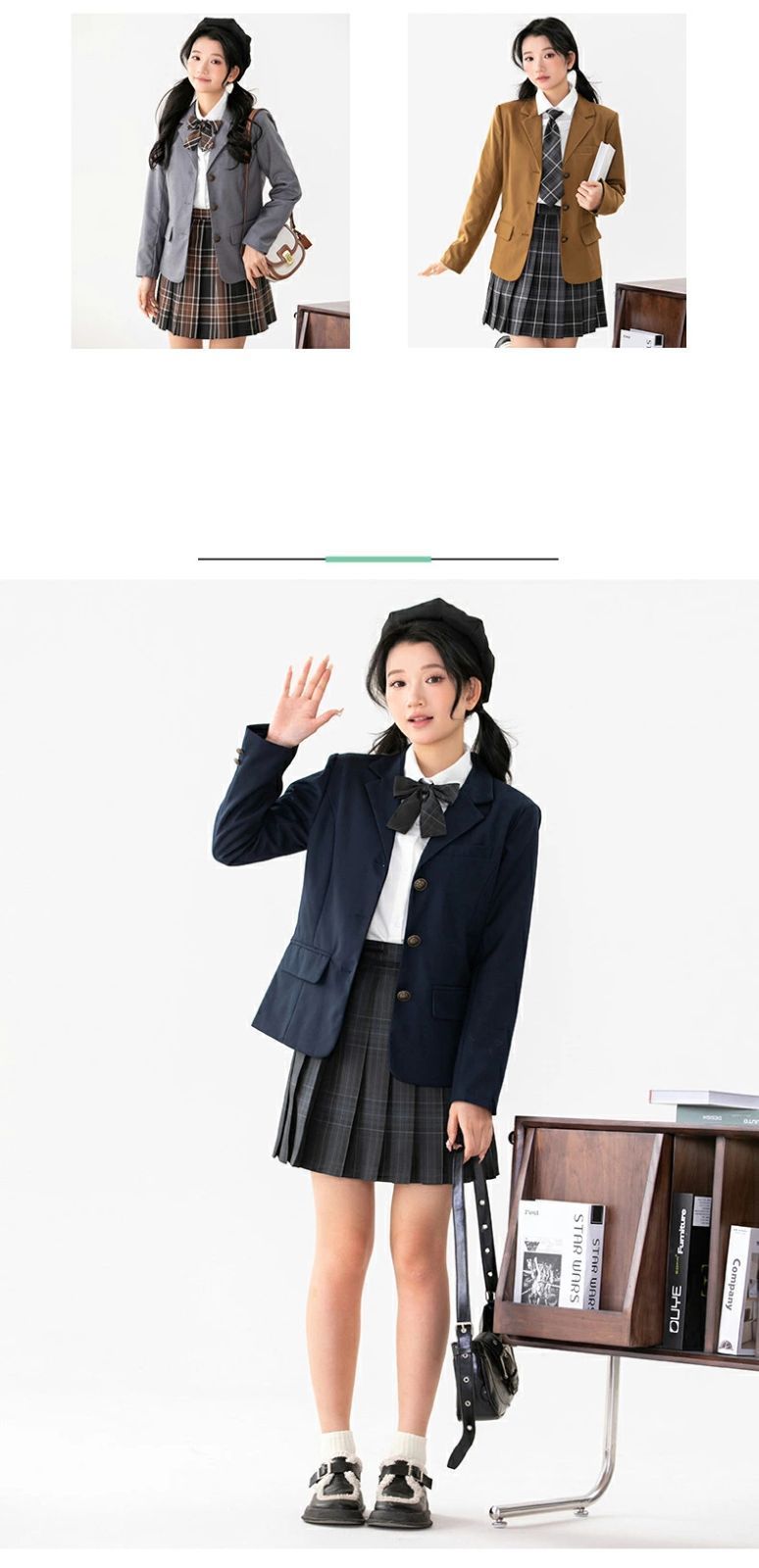 お洒落コーデ 女子高生 制服 リボン ネクタイ ブレザー スカート 衣装 入学式 卒業式 仮装 学生服 長袖 上下セット 女子JK制服 高校生 学園祭 大人 レディース コスチューム衣装xiaokb248