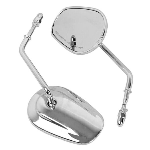 バックミラー ミラー ハーレー純正タイプ ショートステム(左右ペア) クローム ハーレー スポーツスター ダイナ ソフテイル ツーリング