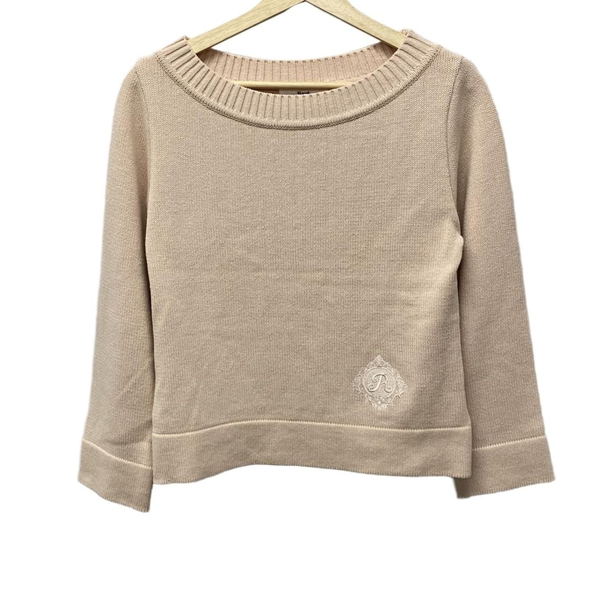 Rene ルネ 長袖セーター サイズ34 S レディース - ライトピンク ボートネック