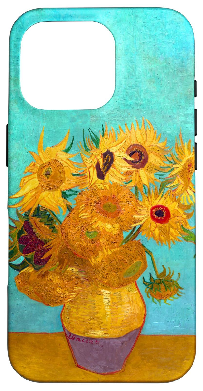 【在庫処分】スマホケース ゴッホのひまわりの現代美術の絵画 Pro 16 iPhone