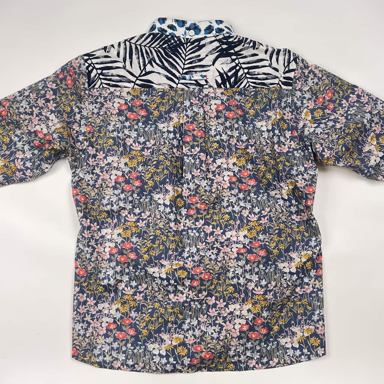 河谷シャツ 総柄 花柄 半袖シャツ XLサイズ KAWATANI SHIRT 河谷シャツ 総柄 花柄 半袖シャツ XLサイズ KAWATANI SHIRT メンズ