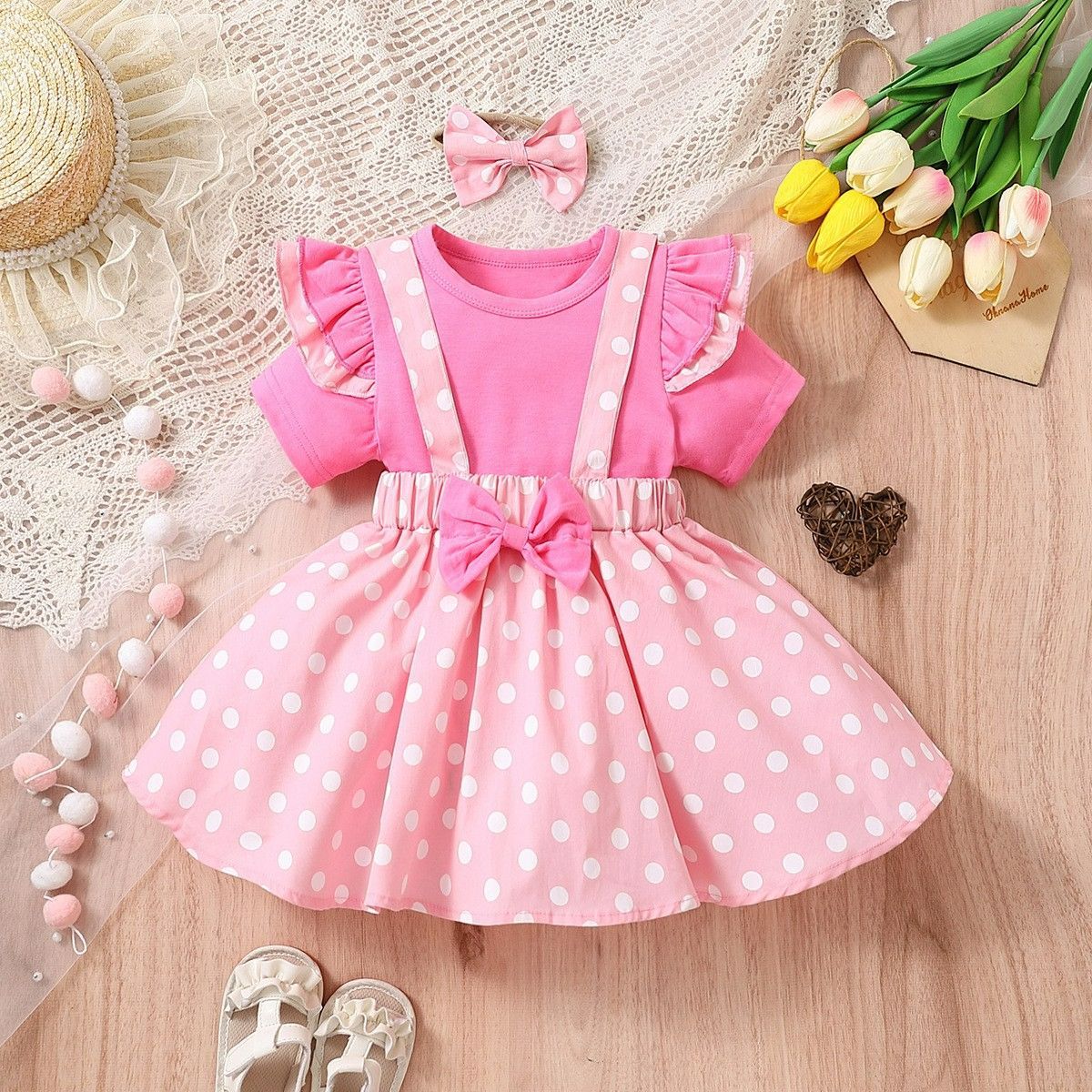 ミニー ドレス コスプレ ディズニー 子供服 キッズピンク - メルカリ