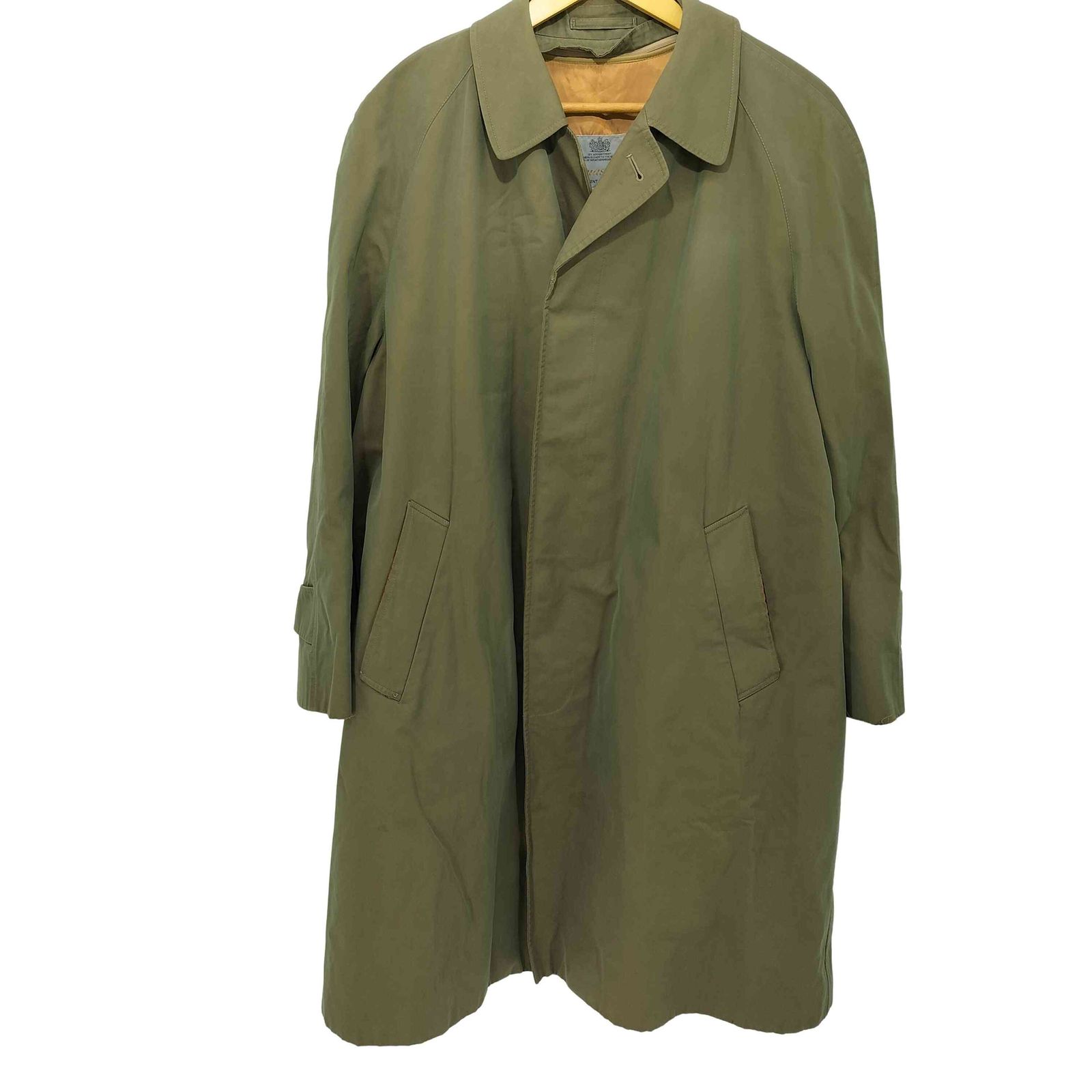アクアスキュータム AQUASCUTUM 90S MADE IN ENGLAND ライナー付き ステンカラーコート メンズ 表記無 