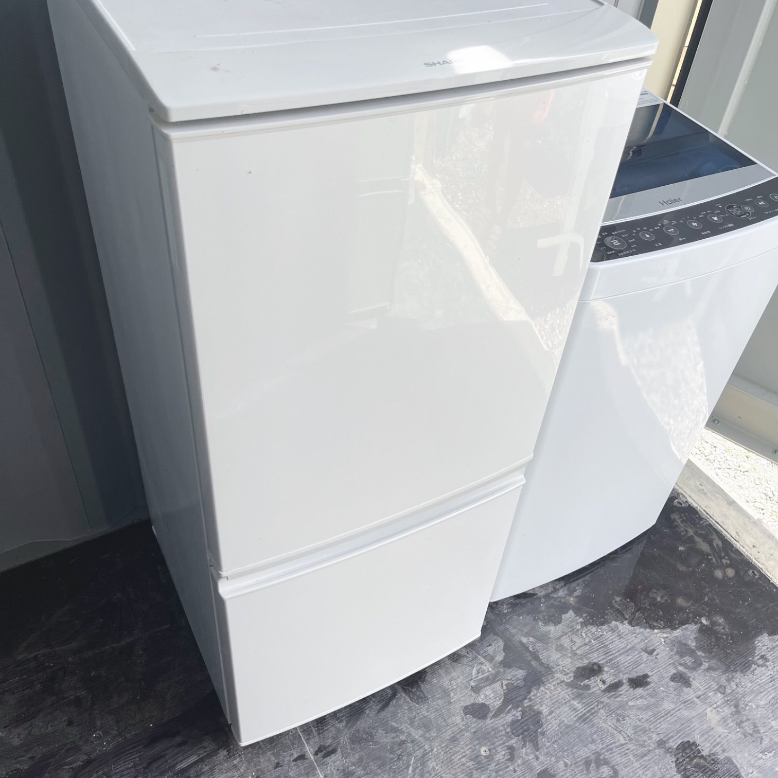 166取付無料！SHARPおしゃれホワイトインテリア冷蔵庫風乾燥付き洗濯機 166取付無料！SHARPおしゃれホワイトインテリア冷蔵庫風乾燥付き