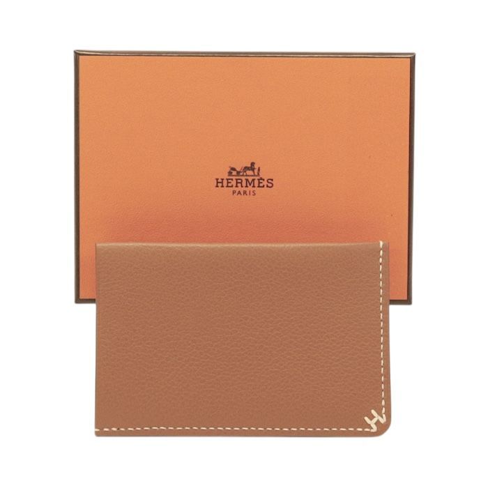 【SAランク】 エルメス HERMES Hセリエ カードケース エバーカラー (レザー) B刻印 2023年 カードケース パスケース カード入れ レディース メンズ ゴールド (ライトブラウン) 正規品 極美品 中古 mbl26003 エルメス HERMES Hセリエ カードケース エバーカラー (レザー) B刻印