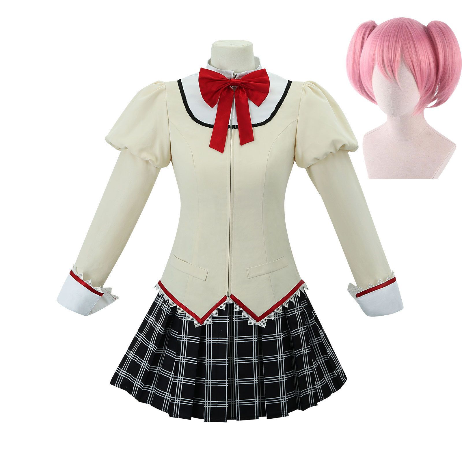 まどマギ コスプレ 制服 ウイッグ付き 魔法少女まどか マギカ