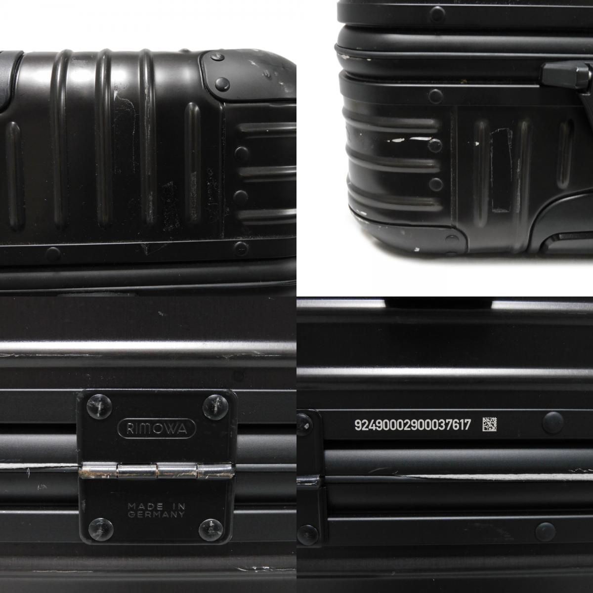 RIMOWA リモワ トパーズ ステルス ロゴ 4輪 トロリー キャリーケース スーツケース 64L モンクレール アルミニウム ブラック キャリーバッグ