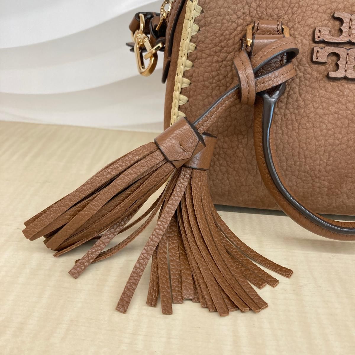 美品　TORY BURCH トリーバーチ　スエード　モカシン　キャメル　5M モカシン ムートン Tory Burch トリーバーチ