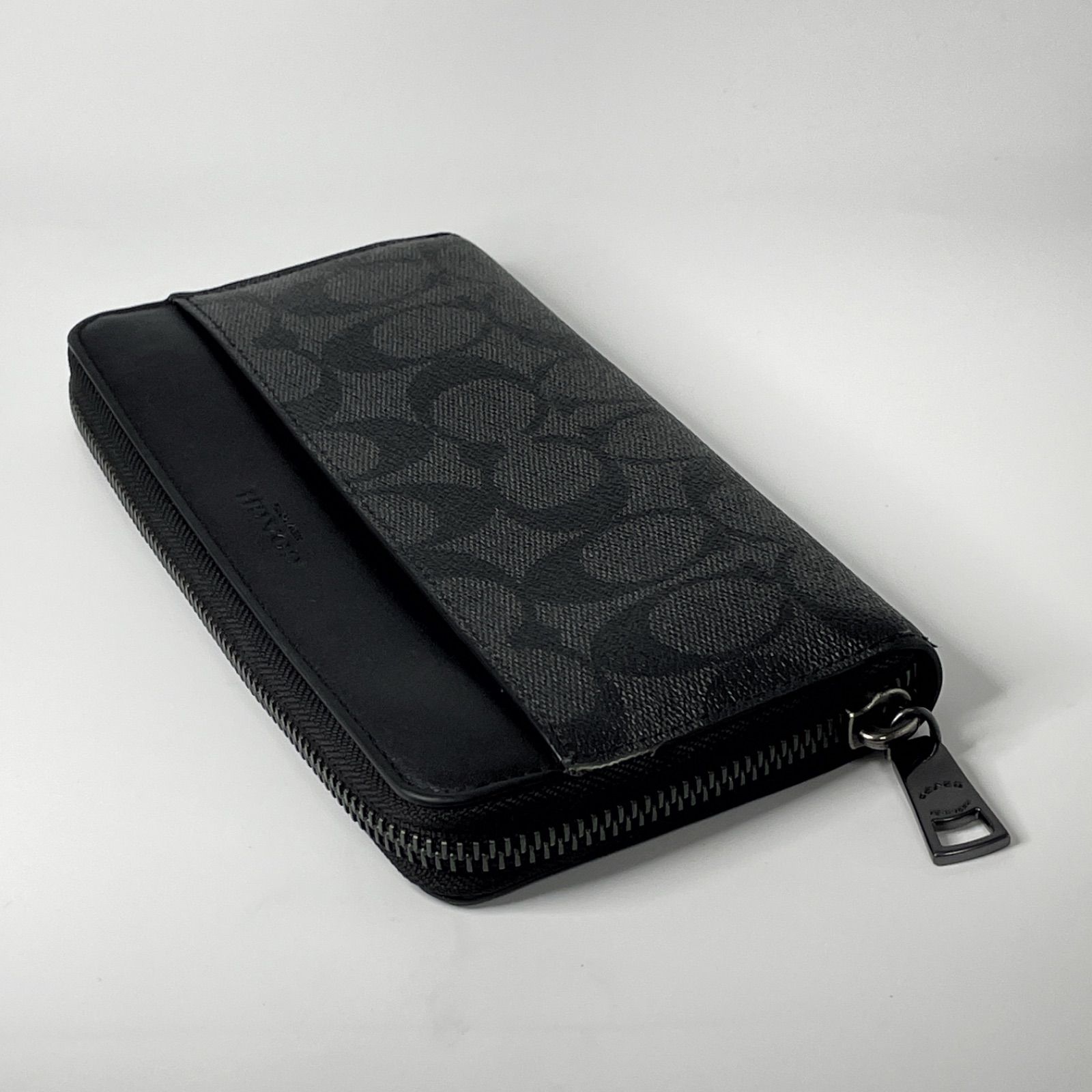 【✨新品未使用✨】メンズCOACH 長財布　ユニセックス　ブラック COACH コーチ 長財布 シグネチャー柄 ユニセックス メンズ