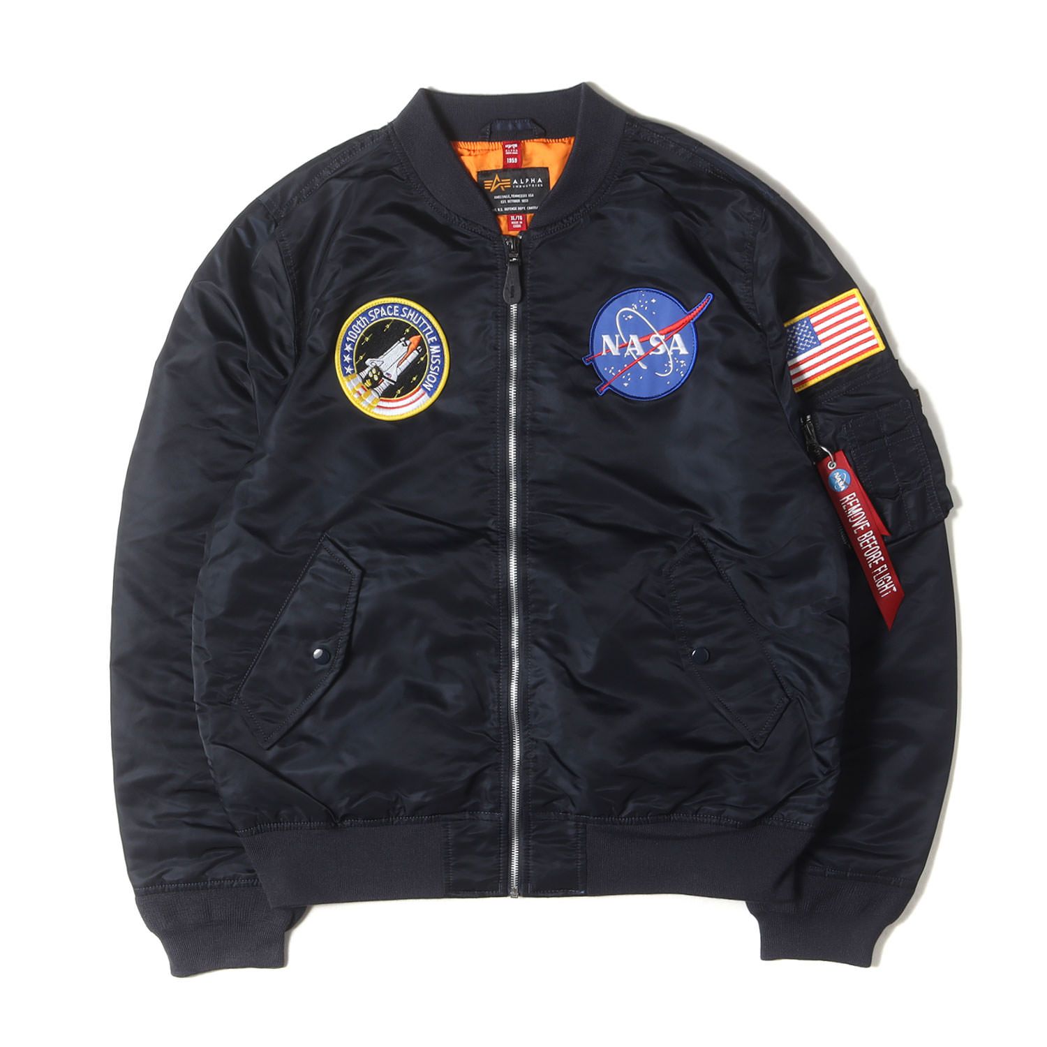 ALPHA アルファ ジャケット レプリカブルー サイズ XL | NASA L-2B フライトジャケット NASA FLIGHT JACKET | アウター ブルゾン 上着 ジャンパー メンズ