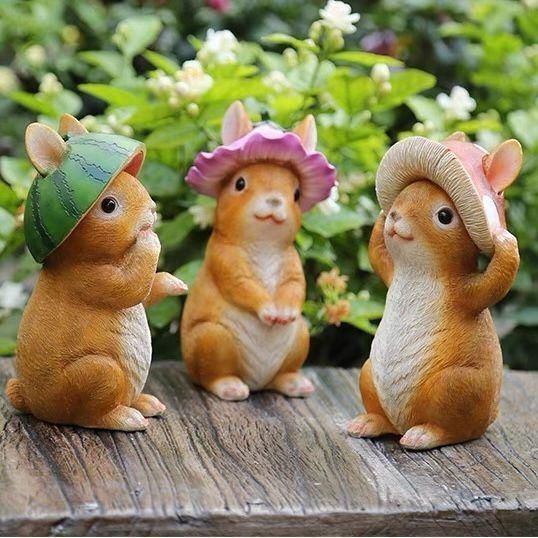 【♥︎】置物 自然と遊び心をインテリアにイースター読書ウサギ動物オーナメント 置物 自然と遊び心をインテリアにイースター読書ウサギ動物