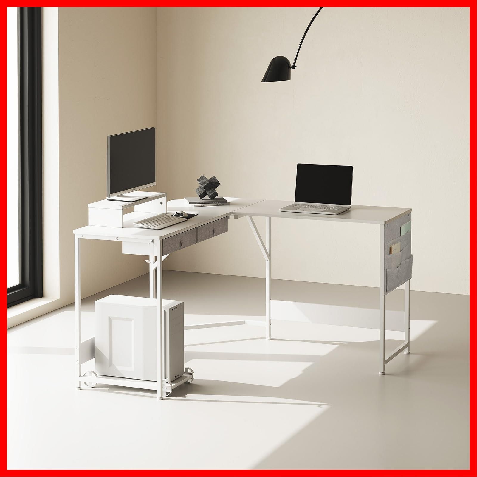 デスク 机 l字デスク机 pcデスク 作業机 125cm x 125cm YeTom デスク 机 l字デスク机 pcデスク 作業机 125cm x 125cm オフ