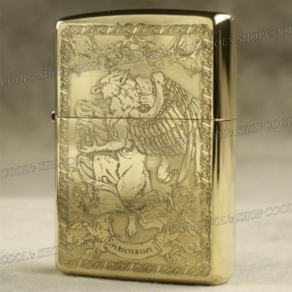 Aランク グリフィン 全面加工 オイルライター ZORRO ゴールド zippo