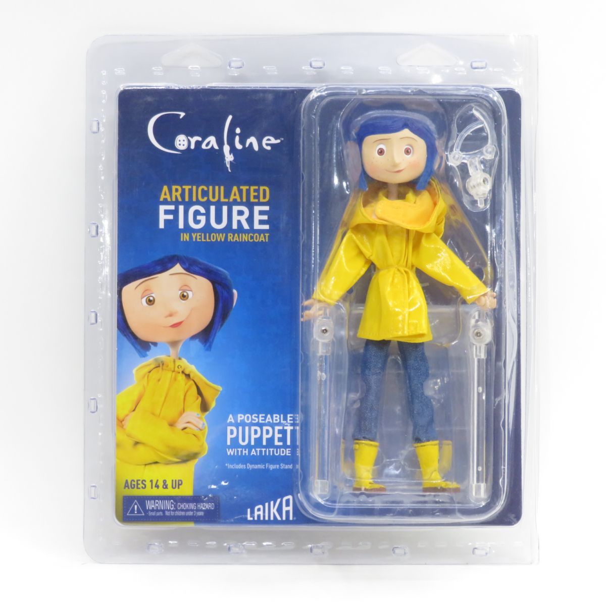 【未開封】NECA ネカ コララインとボタンの魔女 3D コラライン 7インチ アーティキュレート フィギュア レインコート ver