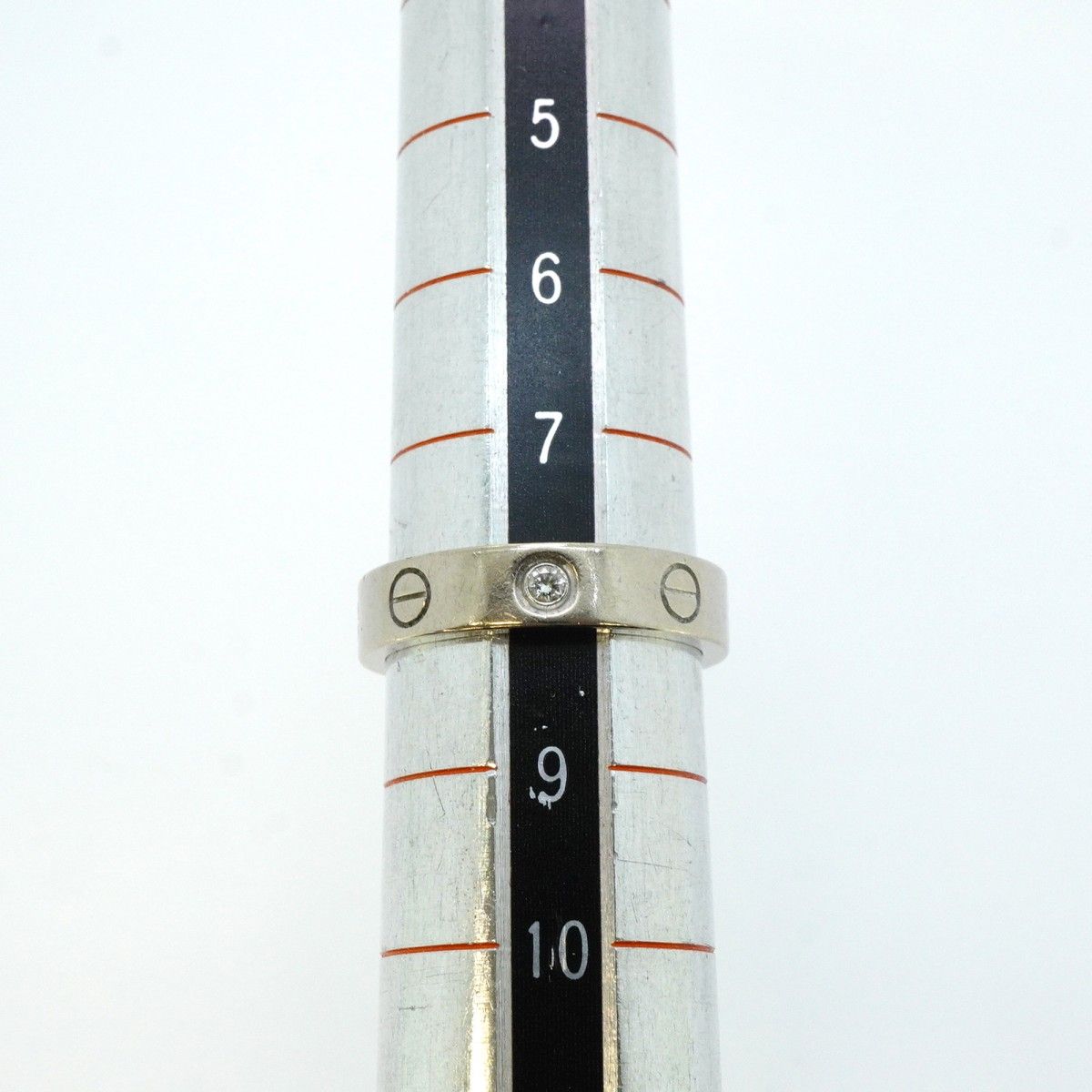 5jeb0231】カルティエ リング ミニラブ 1PD K18WG ホワイトゴールド  