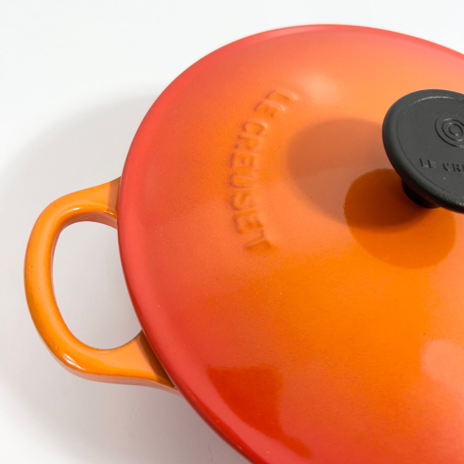 【希少色】【新品/未使用】LE CREUSET/ルクルーゼ マルミット 両手鍋 LE CREUSET ル・クルーゼ オレンジ 両手鍋 マルミット18cm 鋳物