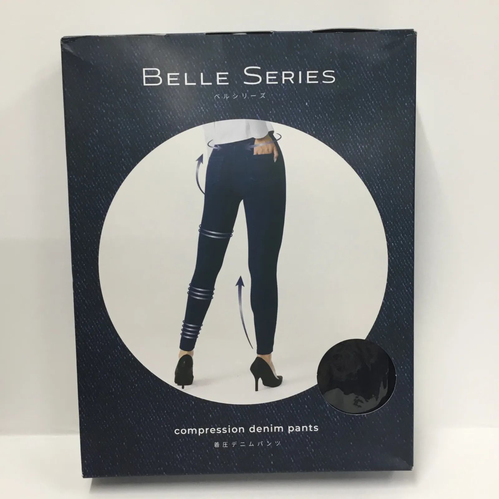 M606 BELLE SERIES ベルシリーズ 着圧デニムパンツ ブラック