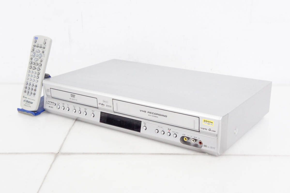 中古】JVC Victorビクター DVDプレーヤー一体型VHSハイファイ