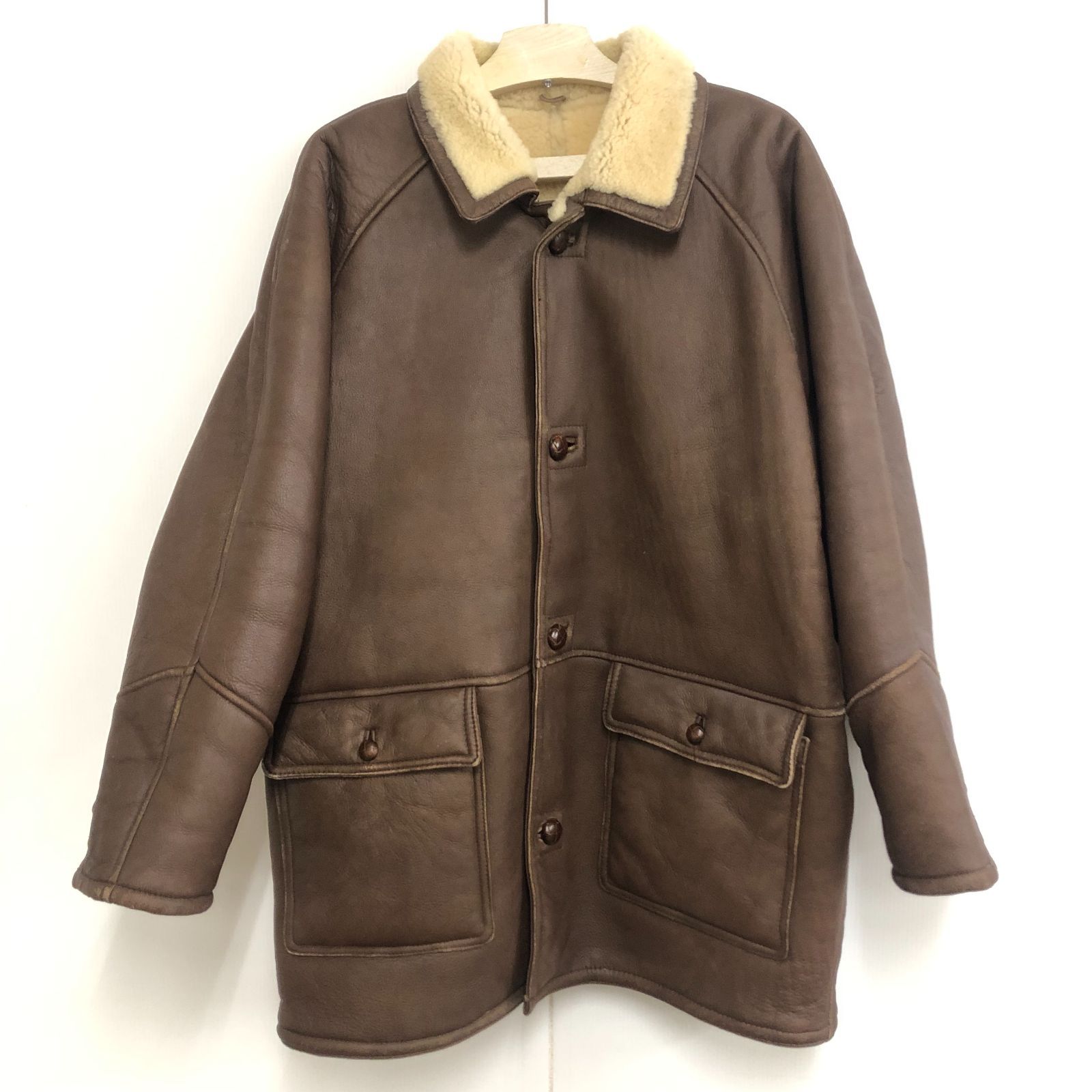 最終価格 LOLDANTHONY ロードアンソニー ムートンレザーコート Lサイズ