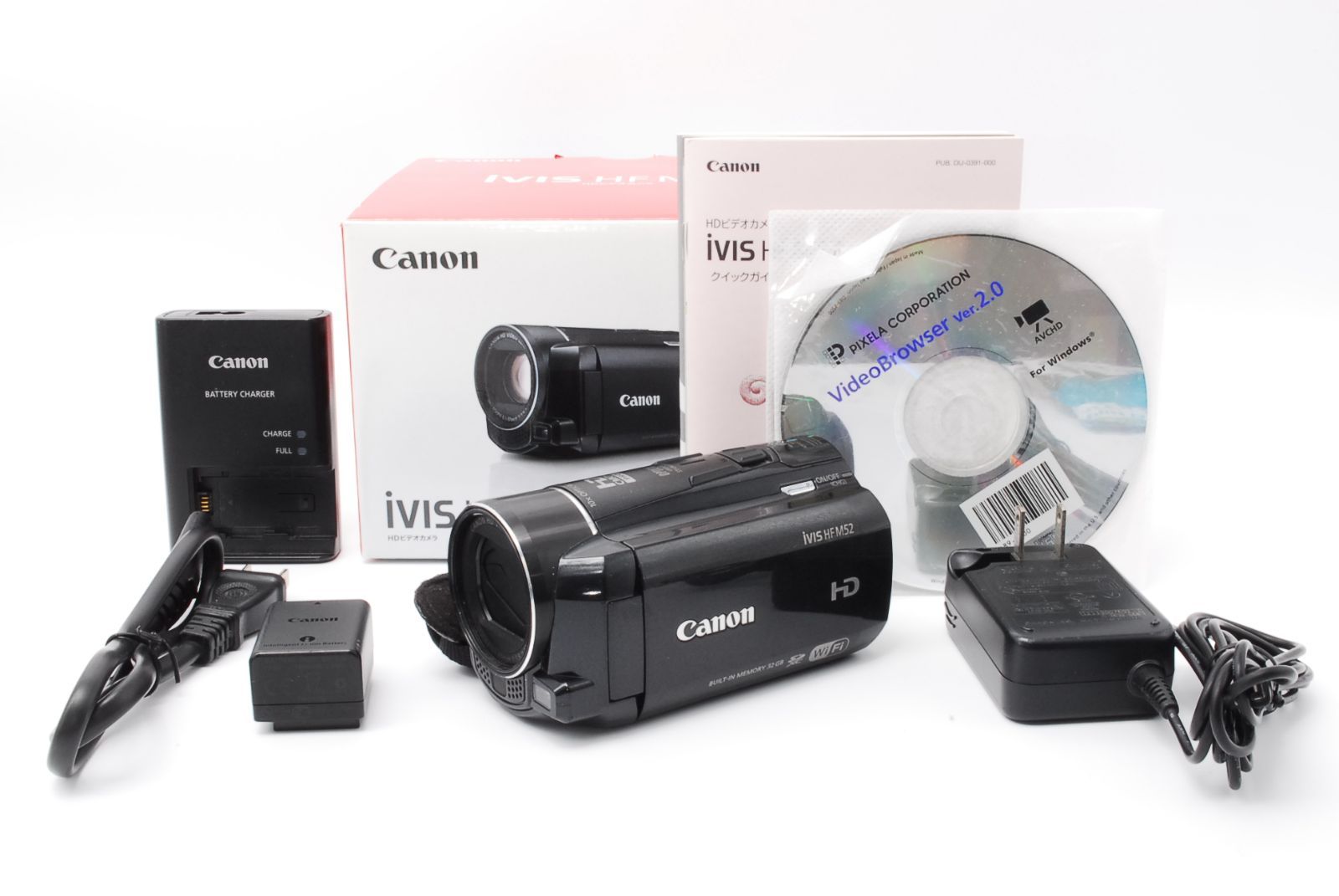 Canon キヤノン iVIS HF M52 ブラック IVISHFM52BK 554 - メルカリ