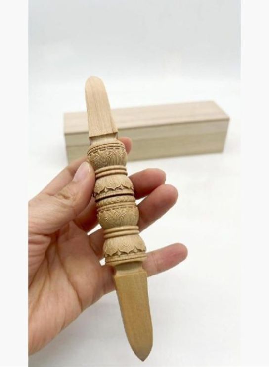 メルカリShops 5 5 密教法具 独鈷杵 不動明王独鈷杵 内部蔵不動明王 金剛杵 寺院用仏具 長さ17cm