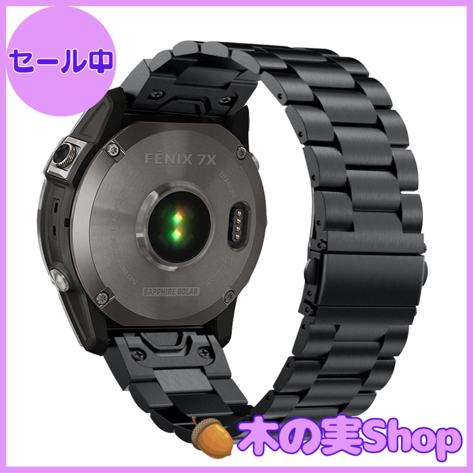 【大安売り】Quickfit 26mm 交換 ベルトに適合ガーミン Fenix 7X / Fenix 6X / Fenix 5X / Enduro/Instinct 2X ステンレス鋼製 時計バンド 耐久性 瞬時取り付けストラップ コンパチブルに対応Garmi