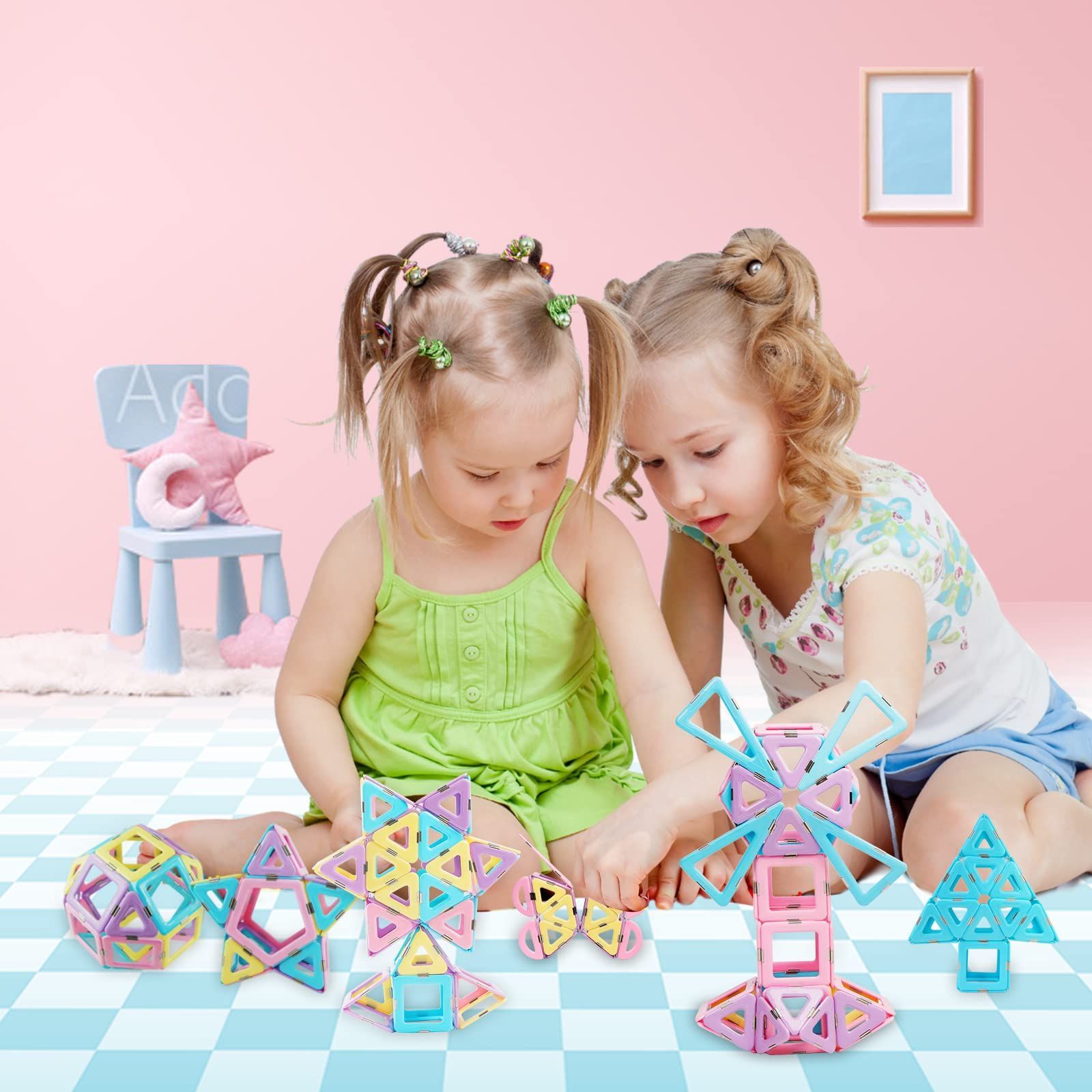 人気商品】マグネットおもちゃ 積み木 磁石ブロック 立体 知育玩具