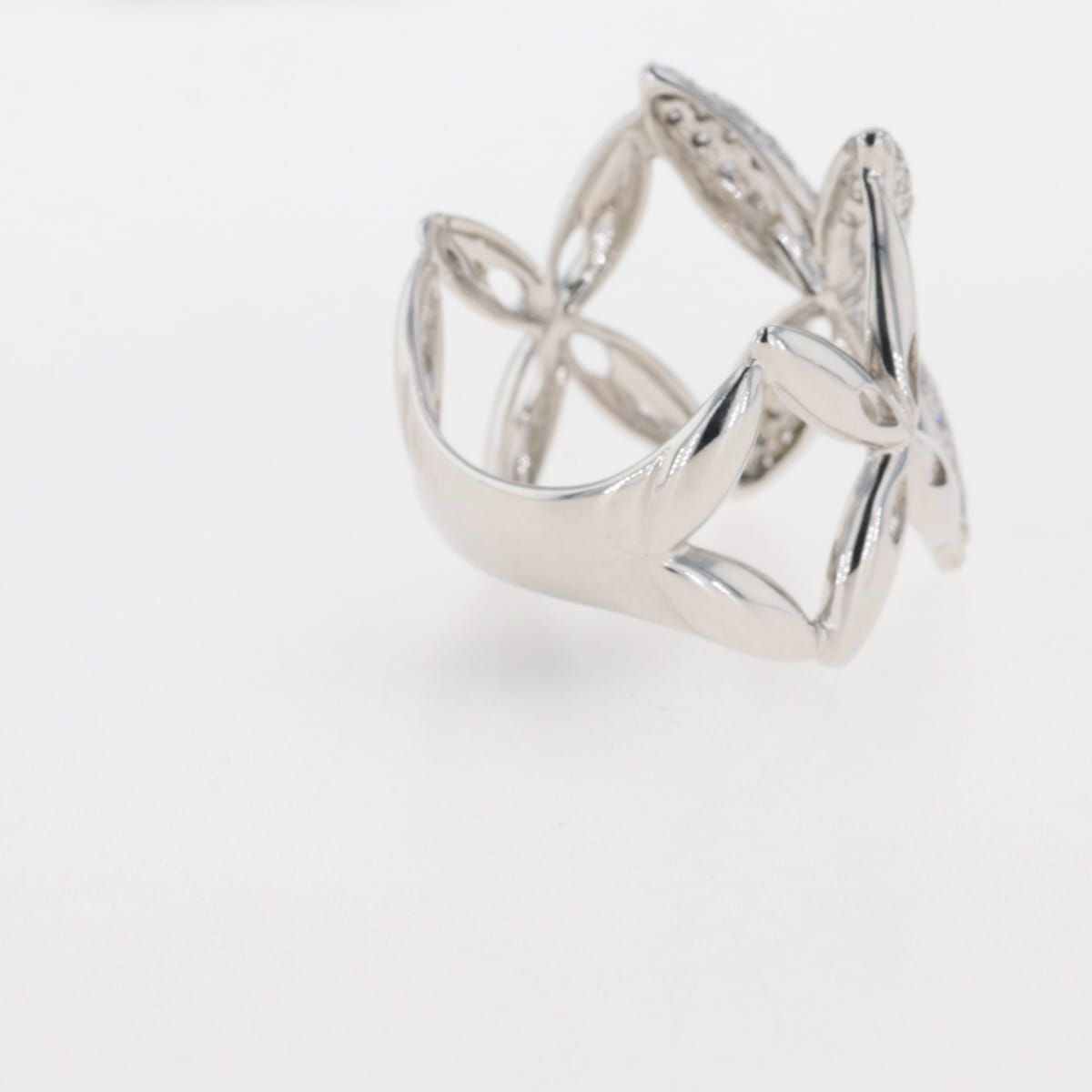 メレダイヤ デザインリング 指輪 リング 19.5号 750 ダイヤモンド メンズ 【中古】