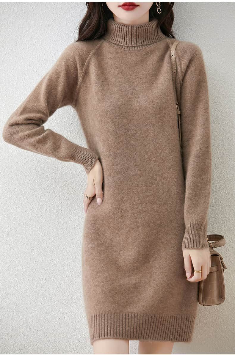 ニットワンピ 膝丈ワンピース