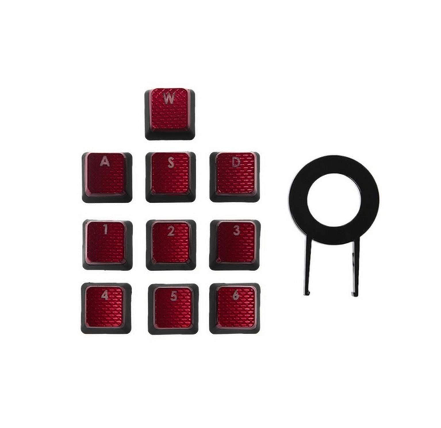 【在庫処分】K70 K95対応 キーキャップ K65 メカニカルキーボード交換用 Corsair アクセサリー SHEAWA (レッド)