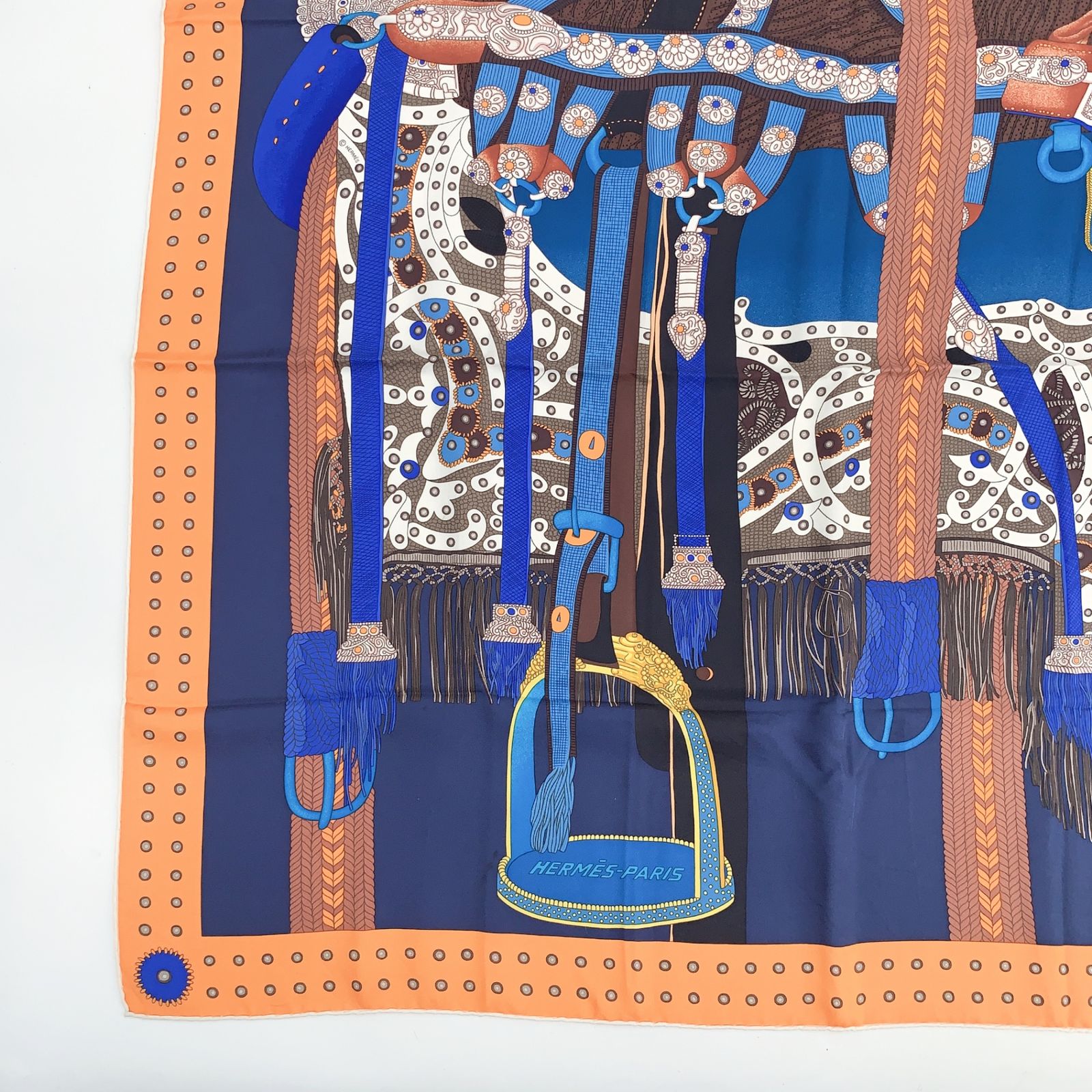 極美品 HERMES エルメス カレ 90 SELLE DE DIGNITAIRE 高官の鞍