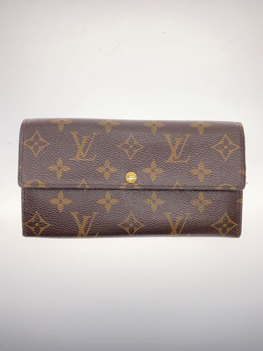 LOUIS VUITTON 2)ポシェット・ポルト・モネ・クレディ_モノグラム・キャンバス_BRW PVC ブラウン レディース - メルカリ