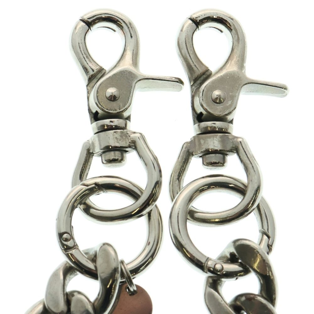 Jieda ジエダ ×久遠 別注 WIDE WALLET CHAIN クオン ワイドウォレットチェーン 2クリップ クラシックウォレットチェーン シルバー