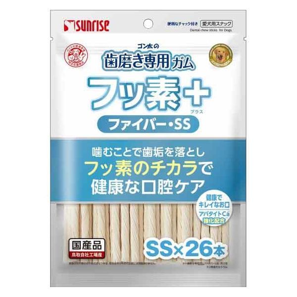 同梱不可 48個セット マルカン サンライズ ゴン太の歯磨き ガム フッ素プラス ファイバー ＳＳサイズ アパタイトカルシウム入り 26本