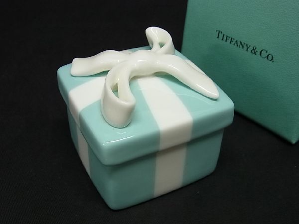 □新品同様□ TIFFANY＆Co. ティファニー ミニブルーボウボックス 