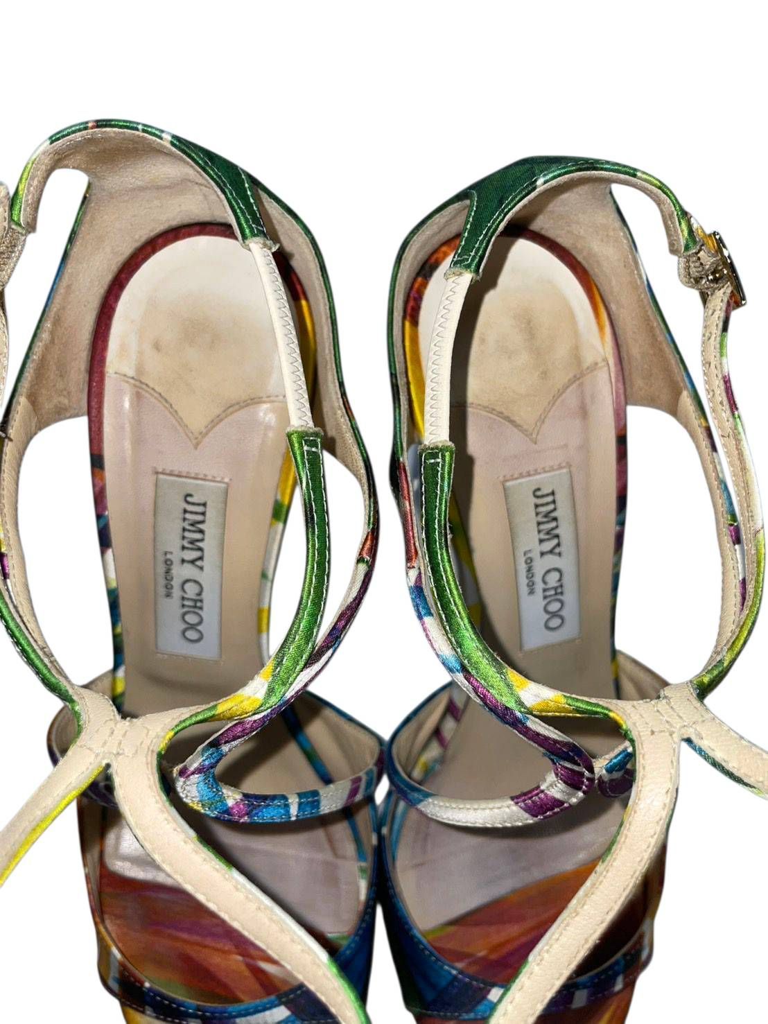 なな　新品未使用　JIMMY CHOO　サンダル　39 FAYENCE SANDAL | パール付き Black スムースレザー・フラット