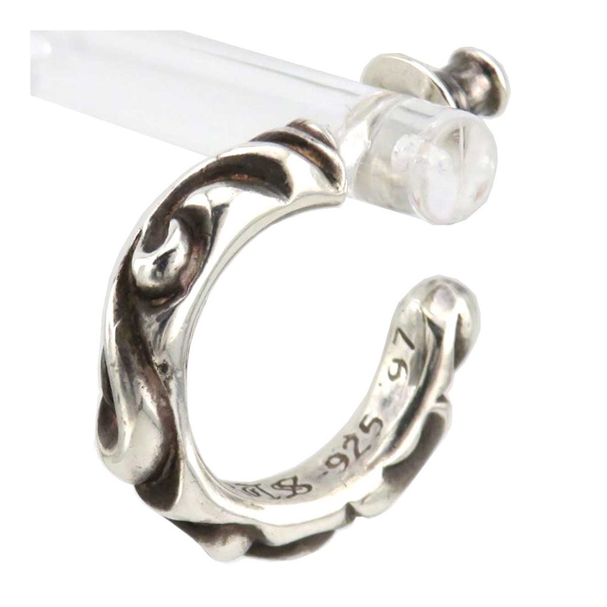 クロムハーツ スクロール フープ ピアス 片耳用 SV925 14K ポスト ユニセックス CHROME HEARTS アパレル 小物