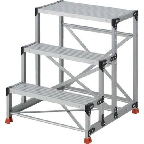 2営業日で発送 TRUSCO トラスコ中山 TRUSCO 作業用踏台 3段 ステップ奥行200 高さ0.90m 天板800X400 TSF389 8000