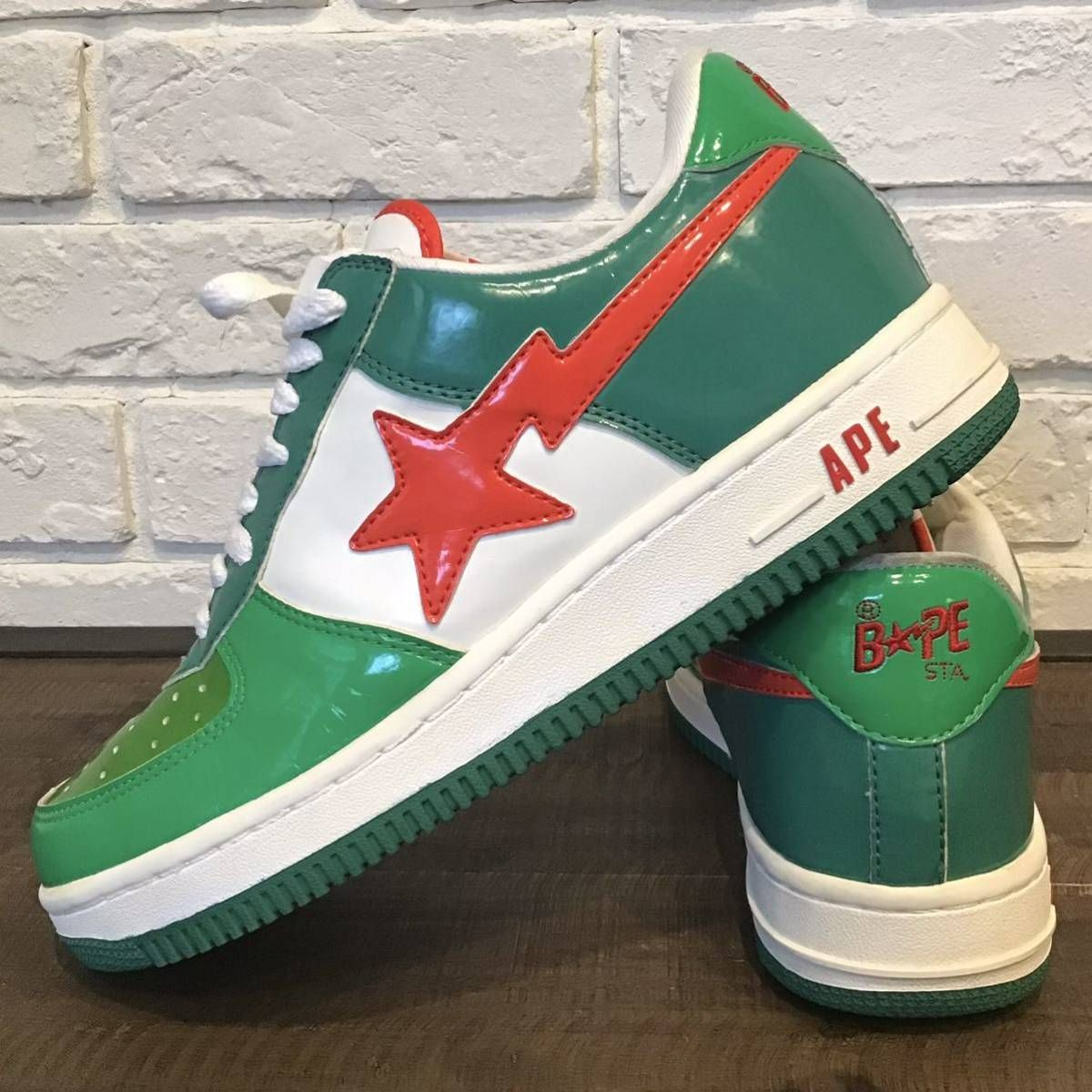 BAPESTA エナメル スニーカー 7up color 26cm US8 a bathing ape BAPE ...